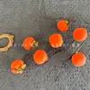 Flores Artificiais de Caqui para Decorações de Ano Novo, Ornamentos para Sala de Estar e Mesa de Jantar em Casa, Arranjos Florais Estilo Chinês, Flores Artificiais, Disponível para Exportação, Vendido Individualmente