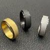Anillo Sencillo Transfronterizo de Acero de Titanio para Hombre de 8 mm Anillo Giratorio Esmerilado de Acero Inoxidable Moda Personalizada Joyería de Comercio Exterior