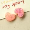 Zhen Tu Ins Estilo Coreano Fresco Azúcar Brillo Corazón Grande DIY Accesorios de Resina para Pendientes, Pinzas para el Cabello y Materiales para Fundas de Teléfono
