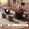 Nuevo Juego de Mesa y Sillas de Té Estilo Chino, Estética de la Dinastía Song, Recepción de Oficina, Mesa de Té Grande de Madera Maciza, Lujo Ligero y Sensación Moderna