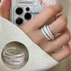 Anillos de Línea Multicapa para Mujer, Espiral Geométrica de Moda Retorcido Personalizado Estilo Nuevo Anillo Abierto, Anillo Dulce y Fresco para el Dedo Índice