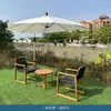 Conjunto de Mesa e Cadeiras de Madeira Maciça para Exterior para Pátio, Terraço, Jardim, Vila; Mesa de Jantar de Teca; Conjunto de Móveis de Madeira Maciça para Lazer