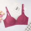 Confortável Roupa Íntima Fina Sem Costura com Bojo Moldado para Estudantes Verão Respirável Sutiã Sem Aro Brilho Natural Simples Sutiã de Tamanho Grande