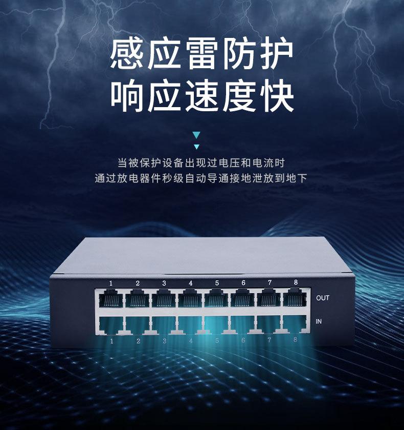 8路千兆网络防雷器