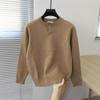 Otoño Nuevo Suéter Japonés para Hombre Tejido Grueso de Cuello Redondo Trendy Casual Moda Combinable