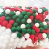 Bola de Pelusa diy pompón rojo Blanco verde tamaño bola de felpa material para árbol de Navidad bola de pelo bola de pelo de Navidad Pequeño