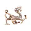 Latón puro bestia de los cuatro dioses dragón retro objetos viejos sólidos decoración del hogar escritorio de oficina mascota de té pequeños adornos