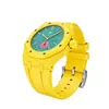 Qingfeng Es Adecuado para la Colaboración Swatch Royal Pop Reloj de Bolsillo Ap Correa de Cerámica + Silicona de Color Sólido