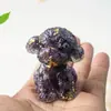 [Teddy de Vestir] Enfeites de filhote de vestir Desktop adoráveis decorativos produção de resina e cristal natural