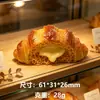 Simulação Croissant Grande Pingente de Resina Micro Miniatura Brinquedo de Comida Ornamento Pingente de Chaveiro DIY Acessórios de Joia Venda por Atacado