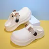 Sapatos Mule Casuais Femininos Birkenstock Outono e Inverno Antiderrapantes com Solado Grosso Aumentadores de Altura Fechados na Ponta Sandálias EVA