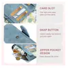 Cartera Suphiar Nueva para Mujer Estilo Coreano de Longitud Media con Cremallera y Broche, Cartera Vintage de PU para Mujer