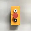 Caixa de Botões para Porta de Rolo Elétrica com Três Furos, Caixa de Interruptor de Elevação, Caixa de Controle Manual Plástica para Porta de Rolo para Cima/Baixo/Parar