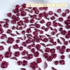 Castelo Antigo Rosa Vermelha Flor Nail Art Acessórios Transfronteiriço Novo Produto Retro Flor em Relevo Folhas Resina Strass Unha Decorativa Usável