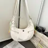 Bolsa Grande para Empanadas para Mujer 2025 Nueva Ligera Bolso Cruzado de Nailon Bolso para Viajes Cotidianos Mochila Deportiva Casual con Cuerno