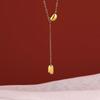Lentilha sorte colar de aço titânio dourado luz de nicho de luxo das mulheres cadeia de clavícula senso de design das mulheres high-end acessórios simples ins
