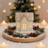 Ornamentos de Cabana de Natal em Pó Dourado Champagne Novos Transfronteiriços Estilo Escandinavo Cabana de Natal Decorações de Natal