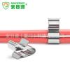 Fabricante de origen de Xiamen acero inoxidable 304 4 Cuadrado 2 hilos abrazadera para cable fotovoltaico solar abrazadera para cable fijación de cable
