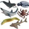 Simulação modelo de animal marinho boneca decoração múltipla modelo de animal marinho Brinquedo marinho simulação tubarão venda quente