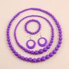 Aretes Retro Europeos y Americanos 2024 Pulsera de Cuentas Color Caramelo Colgante Exagerado Collar Dopamínico traje Joyería Mujer