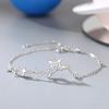 Pulseira de estrela original feminina prata pura Celebridade da internet ins design de nicho pulseira de estrela estilo coreano nicho joias personalizadas