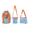 Nueva bolsa de juguetes para niños, bolsa de almacenamiento de conchas, bolsa de playa de viaje, bolsa de playa con perspectiva hueca, bolso de hombro