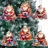 Navidad Papá Noel Colgante Transfronterizo Nuevo Acrílico Plano Coche Retrovisor Colgante Fiesta Colgante Joyería