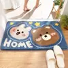 Tapete de Chão Imitação de Cashmere Desenho Animado Transfronteiriço, Tapete de Banheiro Absorvente Antiderrapante, Carpete Resistente ao Desgaste Absorvente para Entrada de Sala de Estar