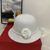 Chapéu de Pescador de Lã Flor de Pérola Outono e Inverno Retrô Francês Chapéu de Bacia Pequena que Valoriza o Rosto Elegante Chapéu Elegante para Senhora Operado Diretamente