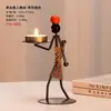 Lanterna Preta Estilo Ins Escandinavo Castiçal de Metal Enfeites Decoração de Mesa para Jantar à Luz de Velas em Casa Decorações Criativas