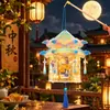 Kit de Manualidades DIY de Linterna del Festival de Medio Otoño 2026 Nuevo Estilo Linterna de Palacio Tradicional para Niños Linterna de Flor de Calabaza Portátil con Luz