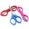 Tijeras de línea de pesca de mango de plástico multiusos, tijeras plegables portátiles para viaje, corte de gafas de línea de pesca en forma de 8