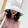 Sombrero de Pescador de Doble Cara para Mujer, Tendencia de Verano Versátil Estilo Japonés Cubre Rostro, Salida a la Playa, Ala Ancha, Protección Solar, Transpirable