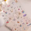 Pegatina de Uñas de Oso Lindo 5D en Relieve Estéreo Dibujos Animados Oso Blanco Pequeño Lindo Pegatina para Uñas Arte de Uñas Joyería Estilo Yl
