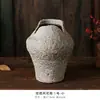 Vaso de Cerâmica Estilo Wabi-Sabi Retrô para Entrada de Casa, Gabinete de TV, Pote Manchado de Grés Antigo, Decoração para Arranjo de Flores de Pousada, Enfeites