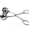 Clipe para Almôndegas de Aço Inoxidável Fabricante de Almôndegas Gadget de Carne para Cozinha Tipo Tesoura Clipe de Comida Feito à Mão