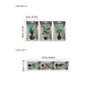 Pegatinas de Pared Tríptico de Plantas Verdes 3D Transfronterizas Pegatinas Autoadhesivas para Decoración del Hogar, Pared de Fondo de Sofá, Habitación