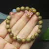 Pulseira Dupla de Sandália Verde 8mm com Pingente de Borboleta Simples para Mulheres Contas de Oração Contas Budistas Acessórios de Joias