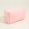 Bolsa de Maquillaje de Color Sólido Organizador de Viaje Estuche Portátil Gran Capacidad Acolchada Linda de Alto Valor Bolsa Almohada Estuche para Lápices
