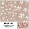 Redanco Novo Adesivo de Nail Art 5D em Relevo Desenho Animado Sereia Concha Luz Decalque de Unha Tridimensional He-1160