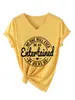 Nadie Amazon Wish Estación Independiente Camiseta de Manga Corta con Cuello en V para Mujer de Temperamento Cómodo Camiseta Básica