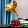 Estilo Antigo Alto-Falante Grande Gramofone Modelo Enfeites Criativos Toca-Discos de Vinil Decoração Suave para Casa Câmera Metabo