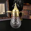 Novo Conjunto de Jarras de Vidro Frio de Luxo Vintage do Oriente Médio para Uso Doméstico, Grande Capacidade, Alto Valor Estético, Jarra de Água Estilo Árabe