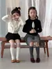 WB878 Calcetines Nuevos de Otoño para Niñas, Calcetines de Media Pantorrilla Gruesos Rayados Estilo Coreano Color Vintage, Calcetines Largos para Niños al por Mayor