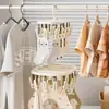 Cabide Redondo Multifuncional Varal Doméstico com Múltiplos Pregadores Economizador de Espaço para Quarto/Varanda Pendura Roupa Íntima Meias 20 Pregadores Cabide