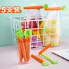 Clip Sellador de Zanahoria Clip Sellador de Bolsa de Alimentos para el Hogar Pegatina Magnética para Refrigerador Clip para Conservar la Frescura de Artículos Secos de Cocina a Prueba de Humedad y Polvo