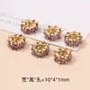 Fábrica directa de accesorios de cuentas de encaje de diamantes de oro de 18 quilates colgante DIY collar accesorios pequeños redondos al por mayor