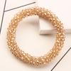 Diadema con banda de goma elástica de color cristalino de moda de Corea del Sur, cola de caballo, sencilla, elegante y exquisita, pulsera para el cabello para mujer