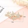 Pasador de Pelo con Pedrería de Perlas y Mariposa Pinza de Pico de Pato Accesorio para el Cabello con Diseño Tachonado de Diamantes, Pinza de Tiburón de Tamaño Mediano con un Toque de Alta Gama