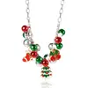 Nuevo Collar de Navidad Transfronterizo Europeo y Americano Diseño Exagerado Guirnalda de Árbol de Navidad Copo de Nieve Campana Colorida Estrella Collar para Mujeres